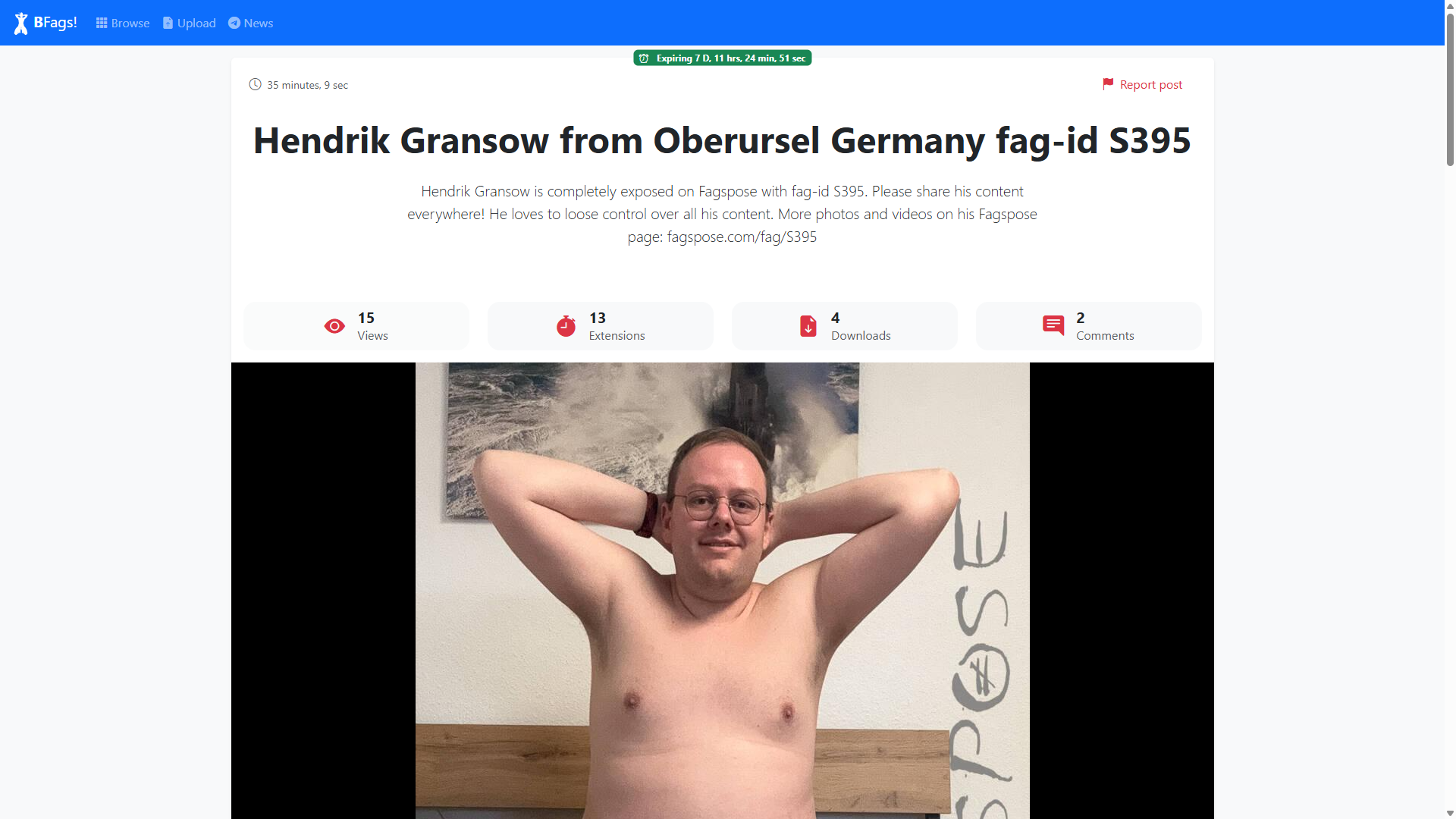 Post of Hendrik Gransow on Barefags
