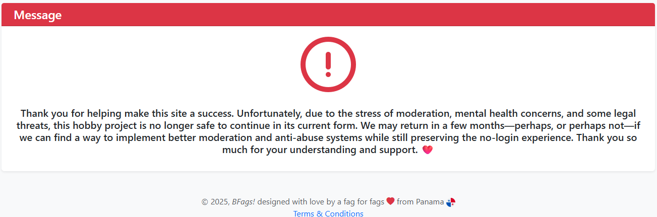 Barefags offline