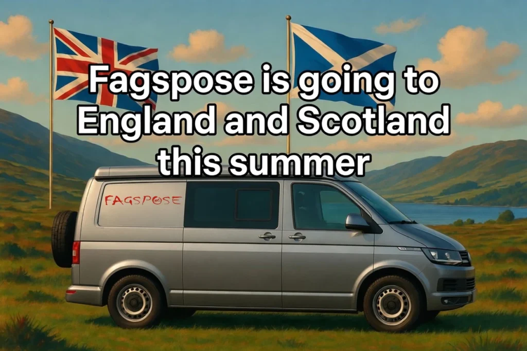 Meet Sir Fagspose in England or Scotland this summer Fagspose on tour in England and Scotland